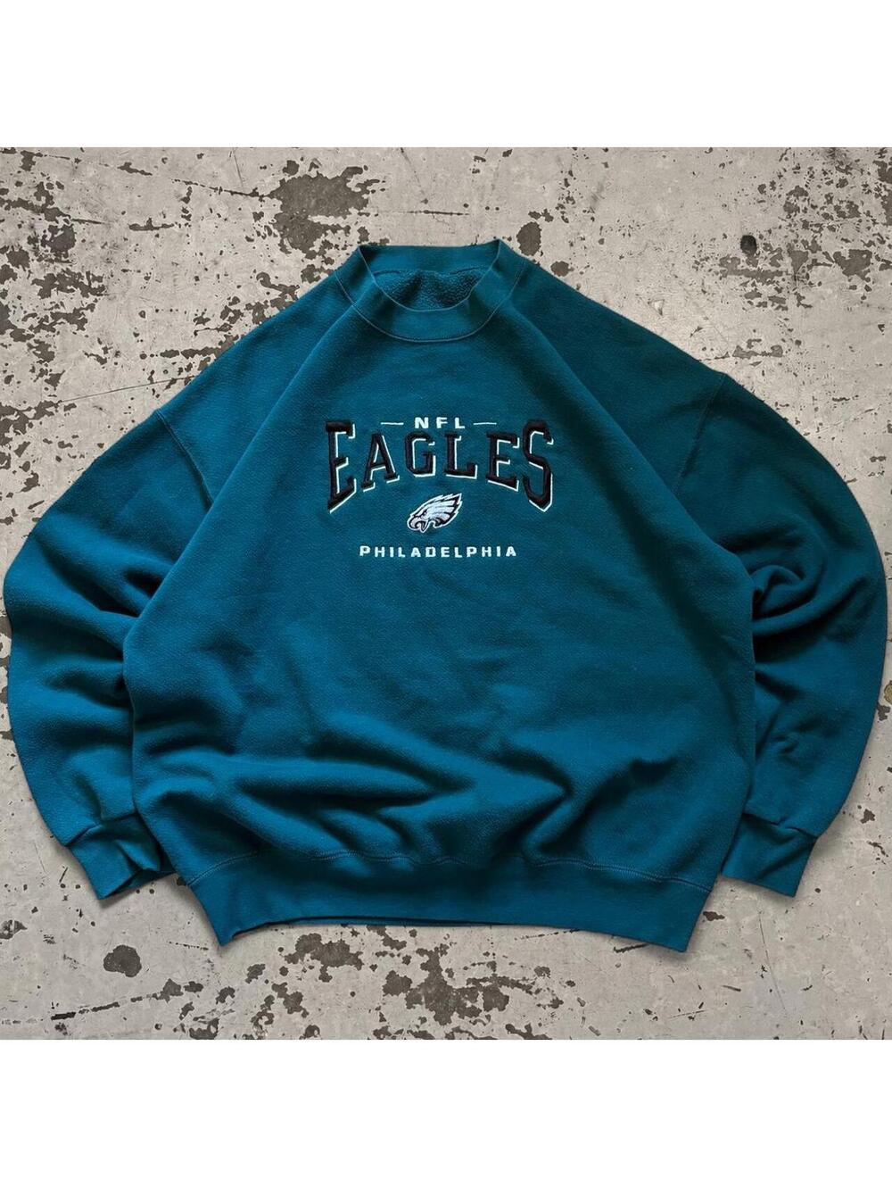 vintage embroidered Philadelphia Eagles crewneck sweatshirt.